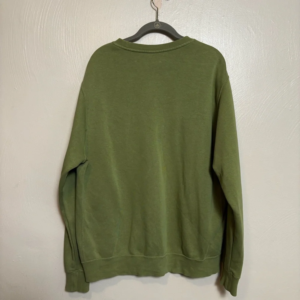 Nike‎ Air Men’s Sweatshirt Crew Neck Pullover Logo Fleece Graphic Green Large
